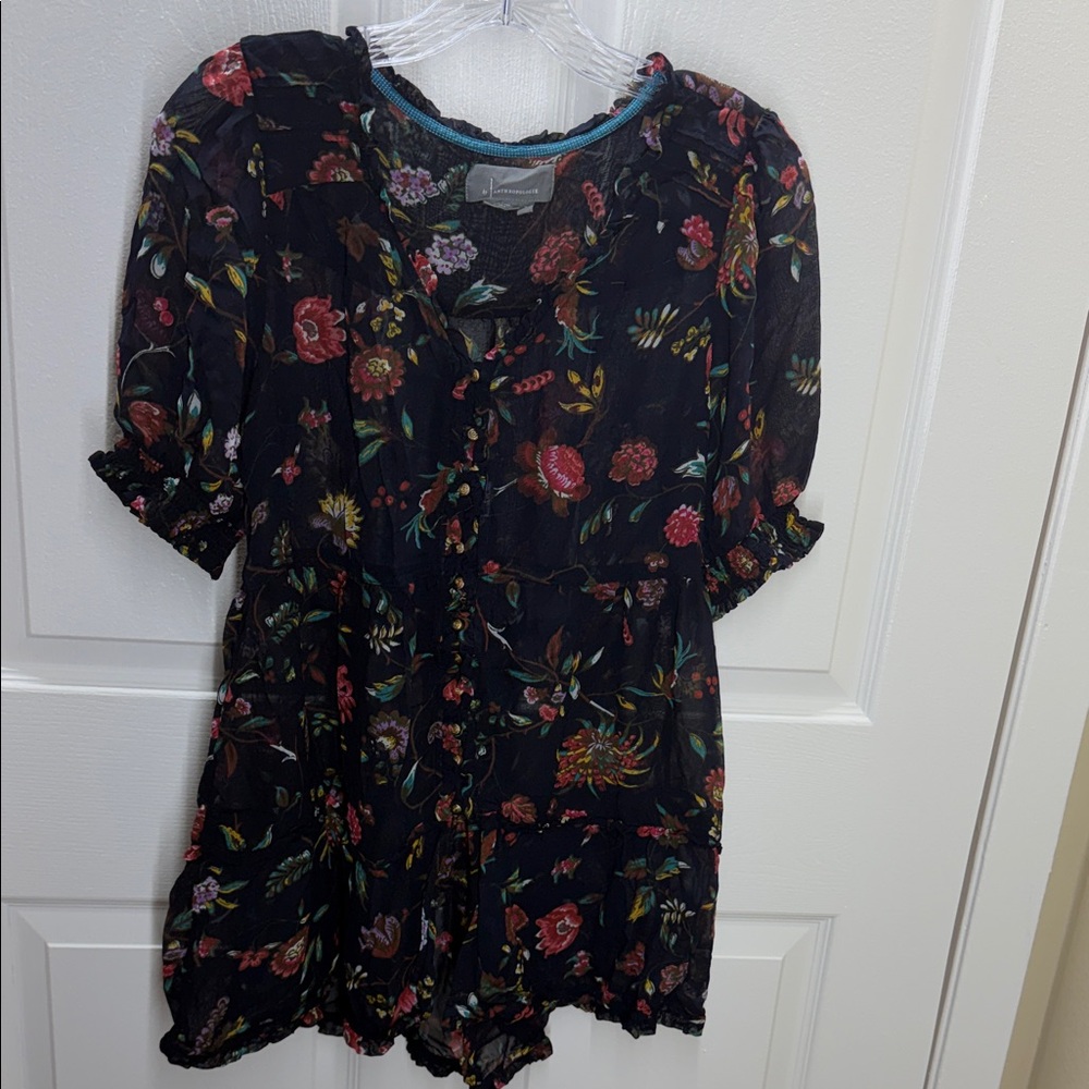 Floral Black Women's Top